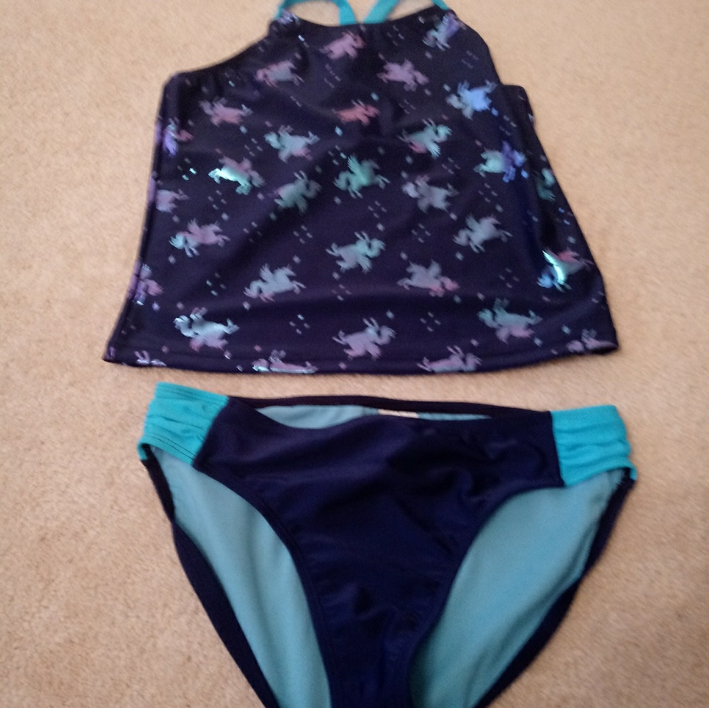 Halogram unicorn baithing suit